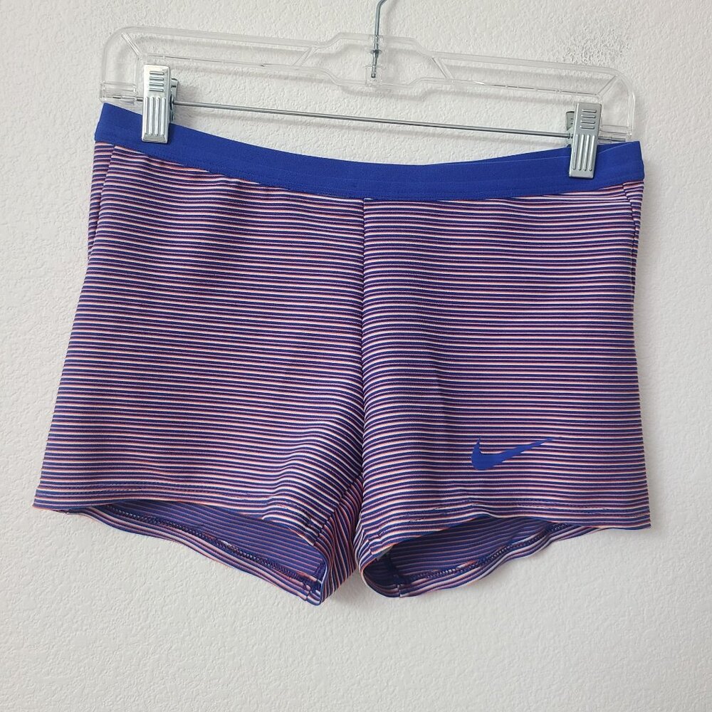 NEW Nike Womens Pro Elite Running Shorts DA2997-490 Size L Blue
